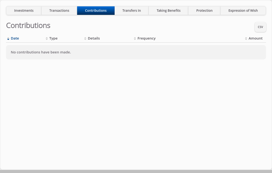 Role-Adviser > 06 Account Summary - NO DATA > Lower tabs